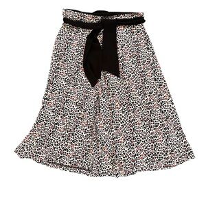 Zara Leopard Print Midi Skirt Size Large